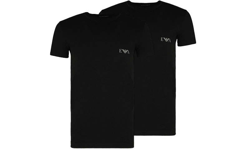 EMPORIO ARMANI T Shirt Men's 2 Pack Black