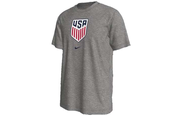 Nike Nike T Shirts Men's Gray Crew Neck Moderate Straight Fit
