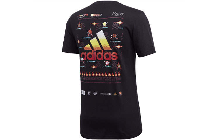 Adidas Adidas T Shirts Men's Black Crew Neck Moderate Straight Fit