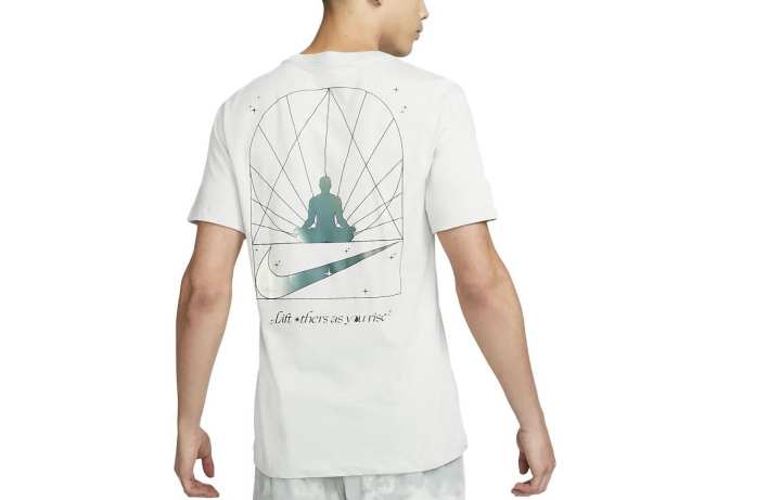 Nike Nike T Shirts Men's Light Gray Crew Neck Moderate Straight Fit