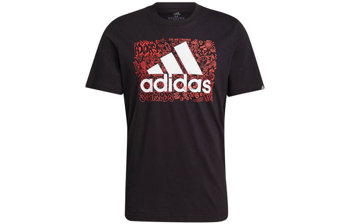 Adidas Adidas T Shirts Men's Crew Neck Moderate Straight Fit