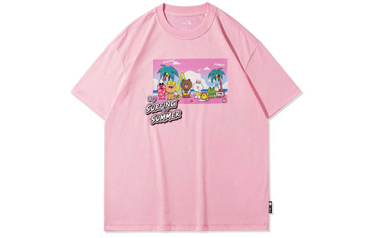 Li-Ning Li Ning Sports Fashion Collection T Shirt Unisex Phoenix Pink
