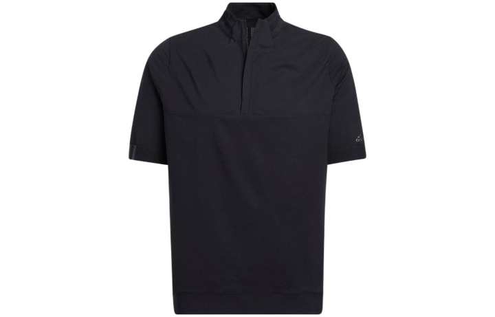 Adidas Adidas T Shirts Men's Black Stand Collar Moderate Straight Fit
