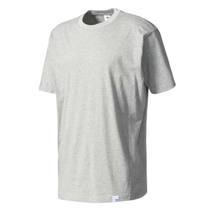 Adidas Adidas T Shirts Men's Gray Crew Neck Moderate Straight Fit