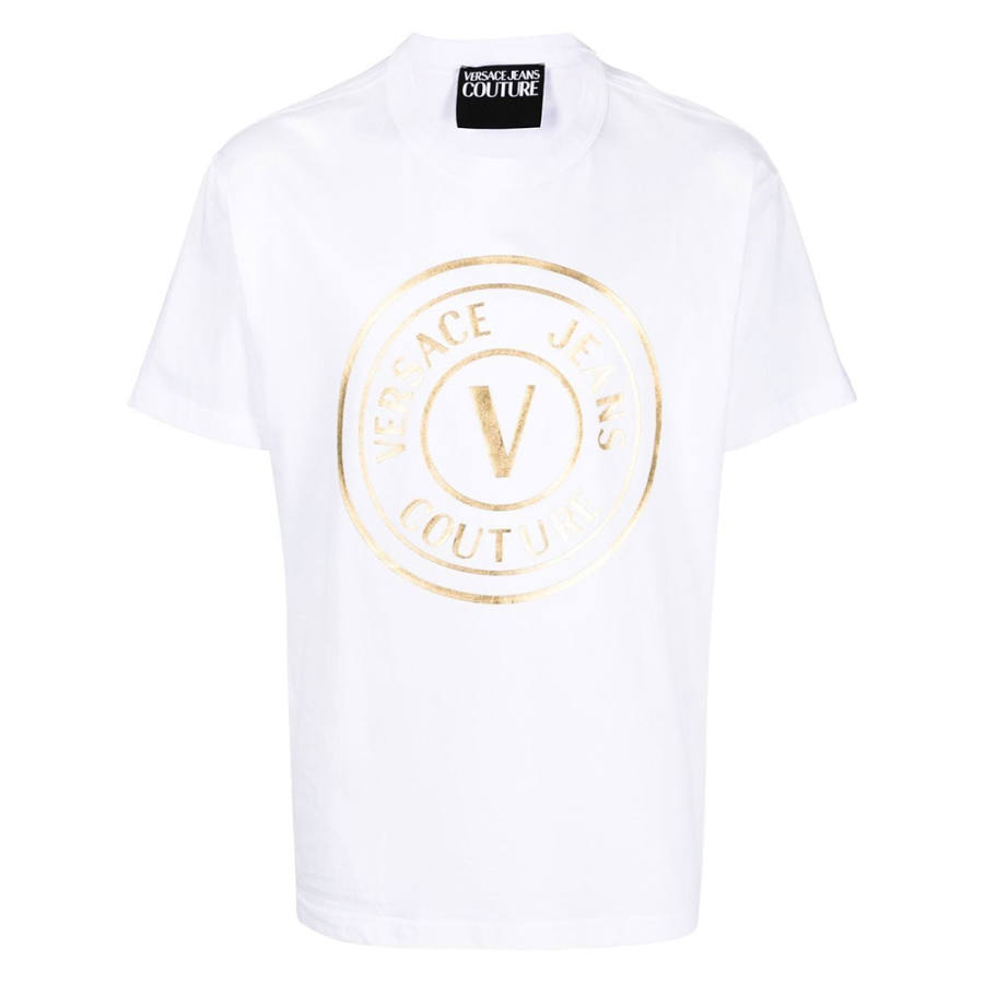 VERSACE JEANS COUTURE Logo Printed Crewneck T Shirt