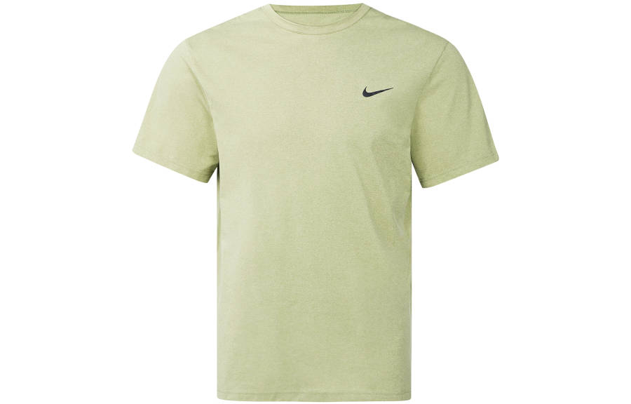 Nike Nike T Shirts Men's Yellow Crew Neck Moderate Straight Fit