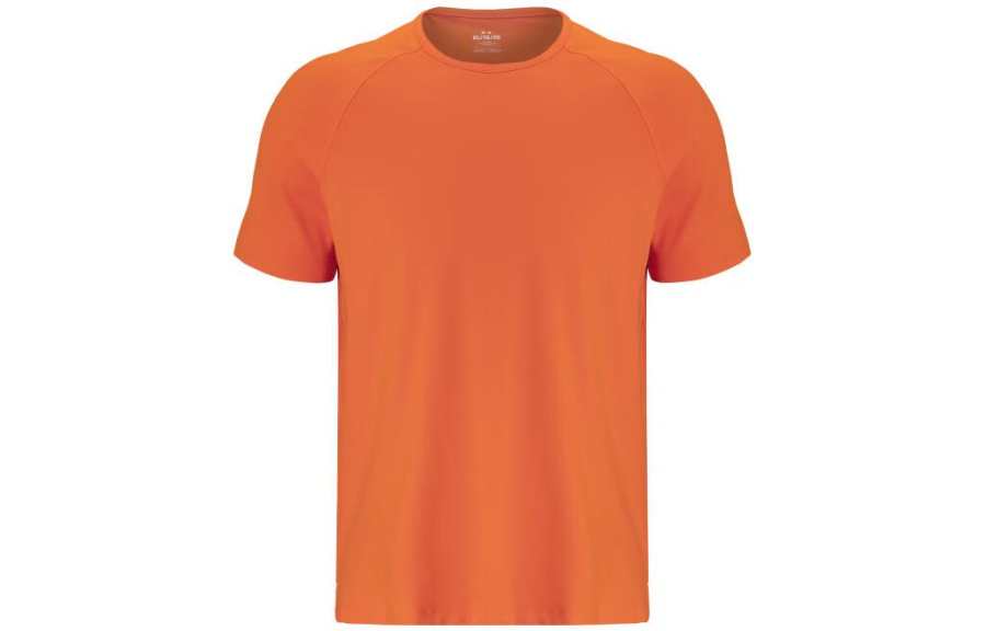 Under Armour T Shirts Men's Orange Crew Neck Moderate Straight Fit