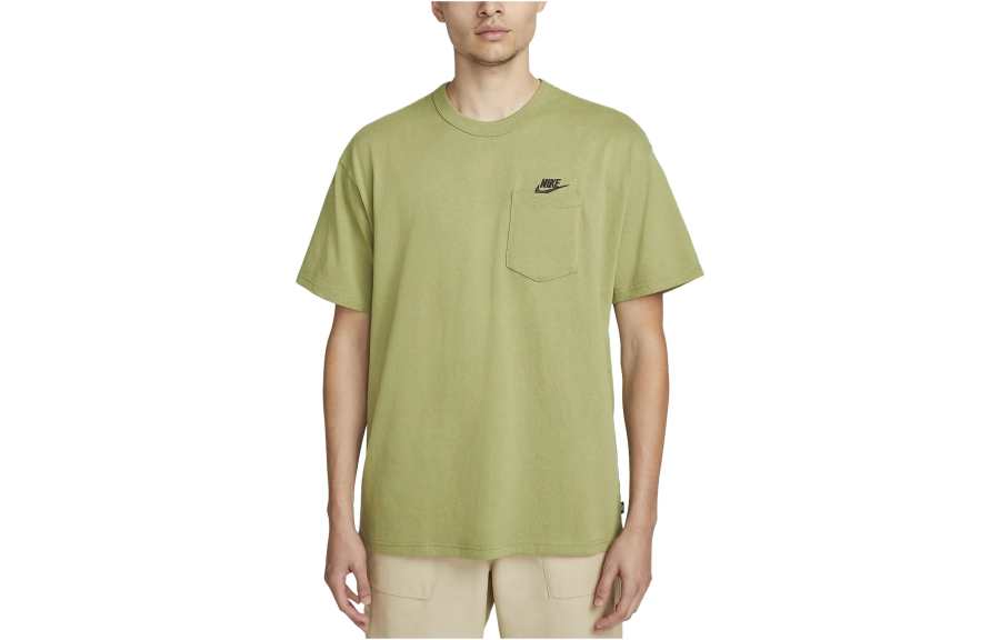 Nike Nike T Shirts Men's Green Crew Neck Moderate Straight Fit