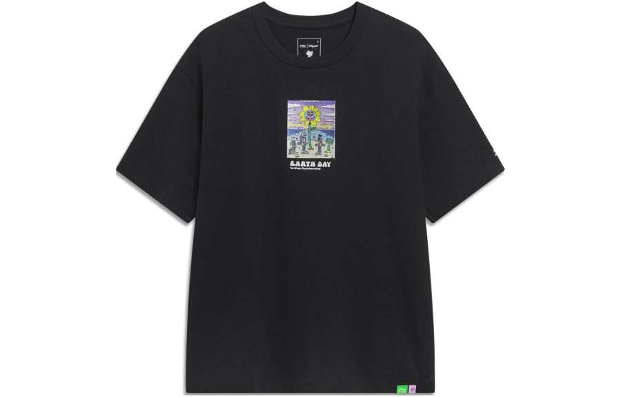Li-Ning Li Ning X STEVEN HARRINGTON T Shirts Unisex Crew Neck Moderate Straight Fit