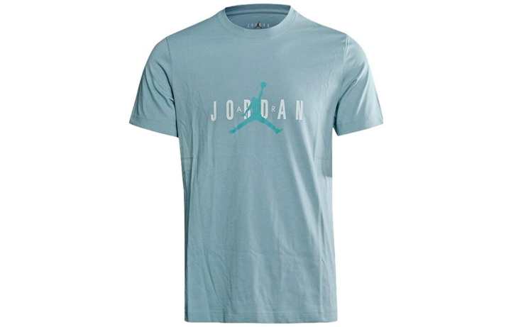 Jordan Jordan T Shirts Men's Blue Crew Neck Moderate Straight Fit