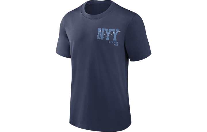 Nike Nike T Shirts Men's Navy Blue Crew Neck Moderate Straight Fit