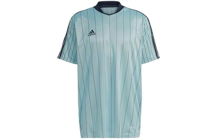 Adidas Adidas T Shirts Men's Blue V Neck Moderate Straight Fit
