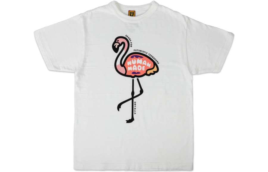 HUMAN MADE T Shirts Men's White Crew Neck Moderate Straight Fit