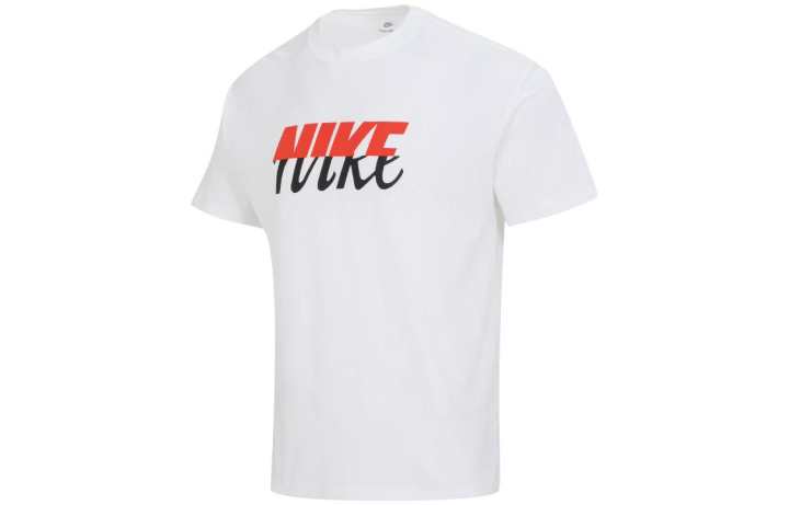 Nike Nike T Shirts Men's White Crew Neck Moderate Straight Fit