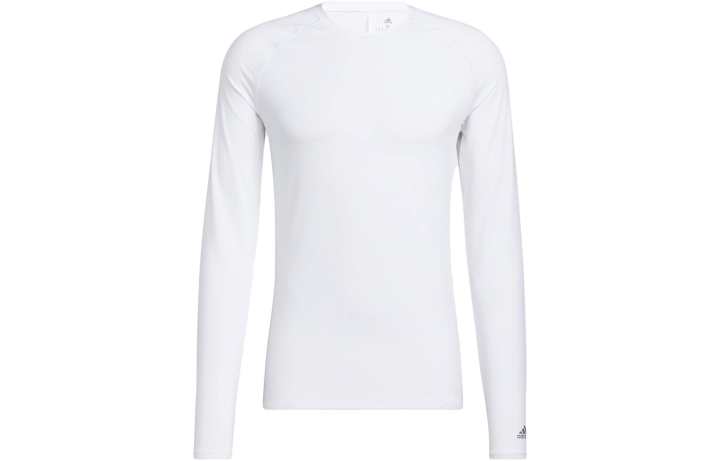 Adidas Adidas T Shirts Men's White Crew Neck Moderate Straight Fit