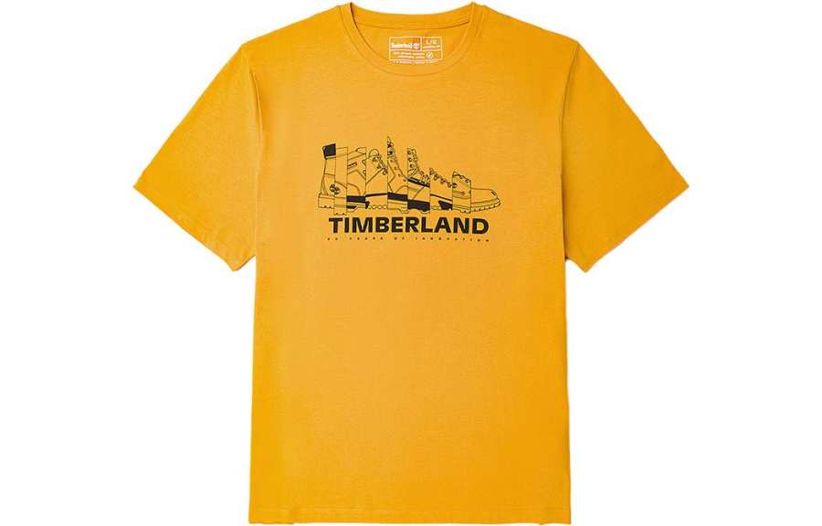 Timberland T Shirts Unisex Stone Yellow Crew Neck Moderate Straight Fit