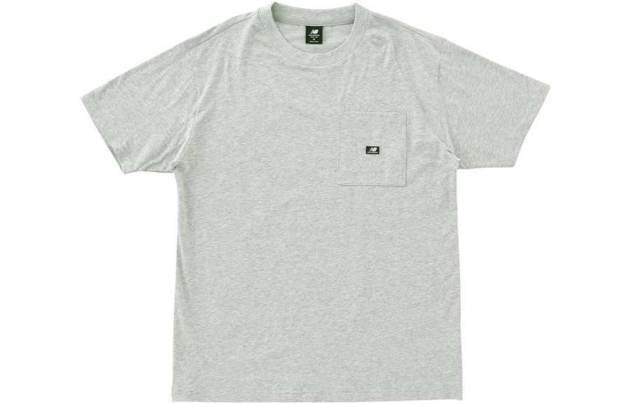 New Balance New Balance Made In USA Series T Shirts Men's Gray Crew Neck Moderate Straight Fit