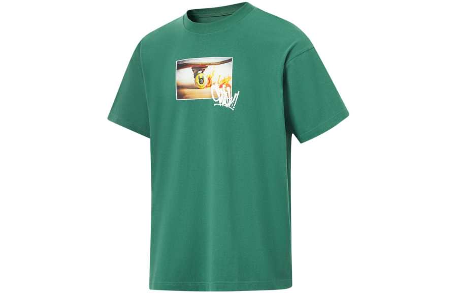Li-Ning Li Ning T Shirt Unisex Dark Palace Green