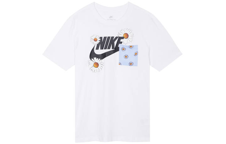 Nike Nike T Shirts Men's White Crew Neck Moderate Straight Fit