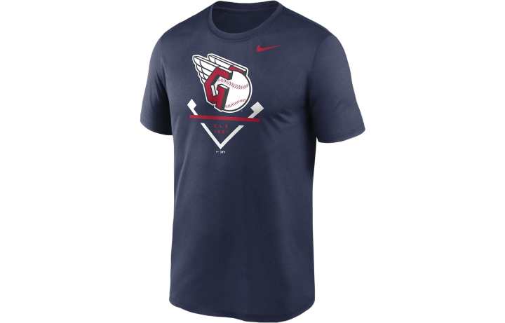 Nike Nike T Shirts Men's Navy Blue Crew Neck Moderate Straight Fit