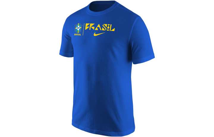 Nike Nike T Shirts Men's Blue Crew Neck Moderate Straight Fit