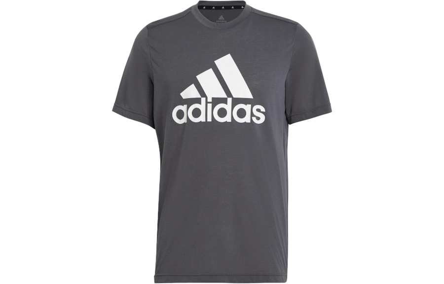 Adidas Adidas T Shirts Men's Gray Crew Neck Moderate Straight Fit