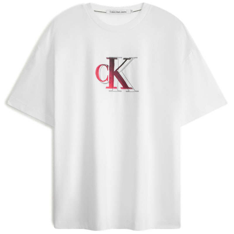 CALVIN KLEIN T Shirt Unisex Moon White