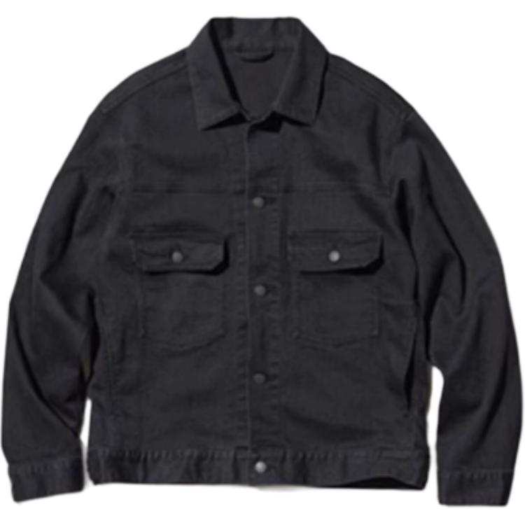 UNIQLO Denim Jacket Unisex Dark Gray