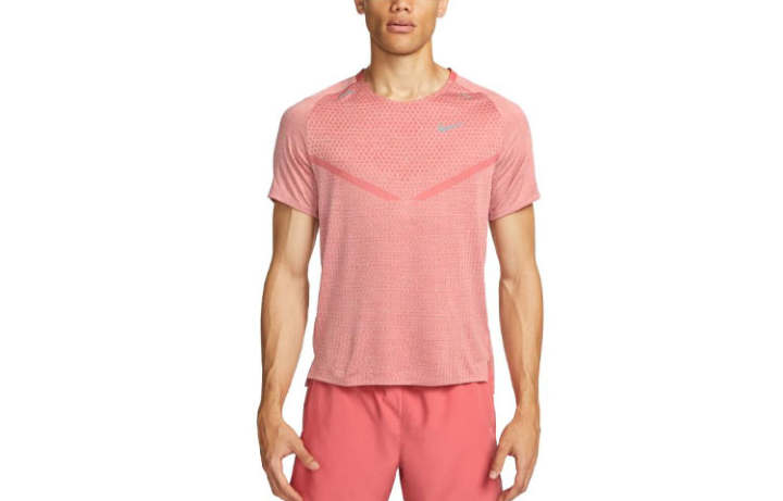 Nike Nike T Shirts Men's Stardust Red Crew Neck Moderate Straight Fit
