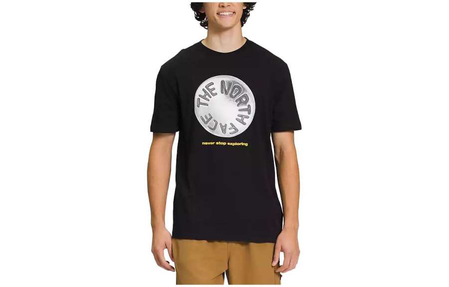 THE NORTH FACE T Shirts Men's Black Crew Neck Moderate Straight Fit