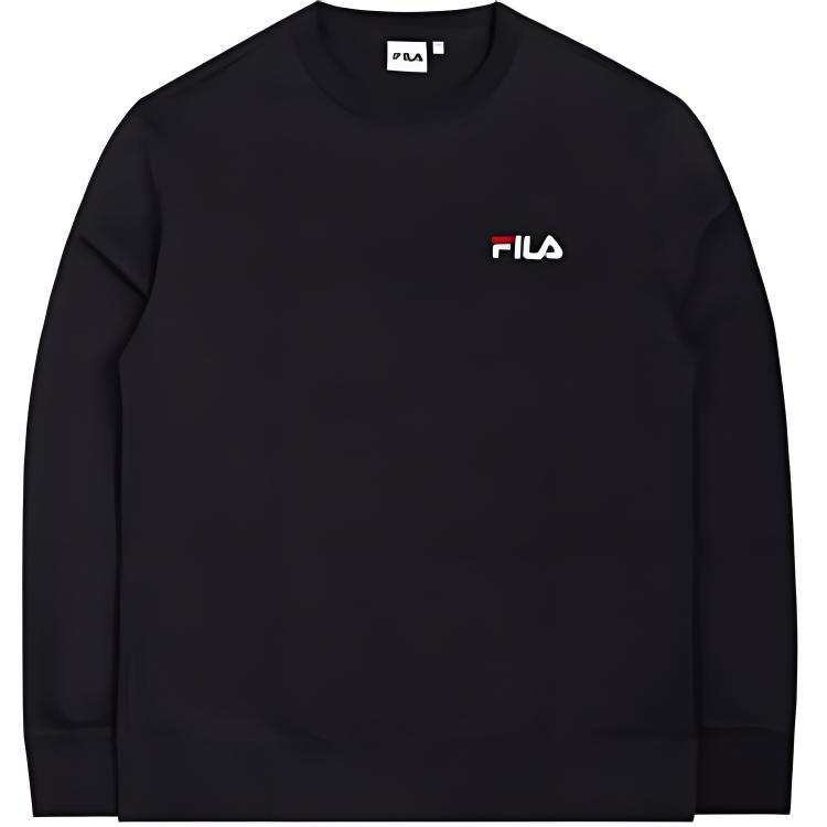 FILA T Shirts Men's Dark Blue Crew Neck Moderate Straight Fit