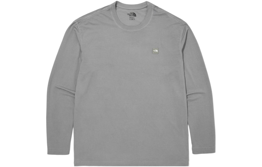 THE NORTH FACE T Shirts Men's Gray Crew Neck Moderate Straight Fit