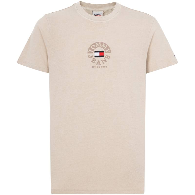 Tommy Hilfiger T Shirts Unisex Khaki ACM Crew Neck Moderate Straight Fit
