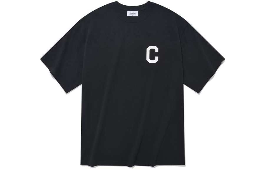 COVERNAT T Shirts Unisex Black Crew Neck Moderate Straight Fit