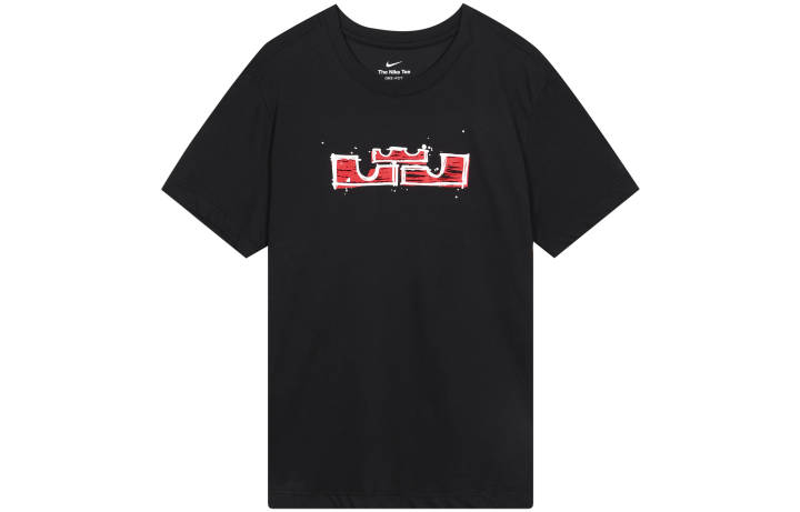 Nike Nike T Shirts Men's Black Crew Neck Moderate Straight Fit