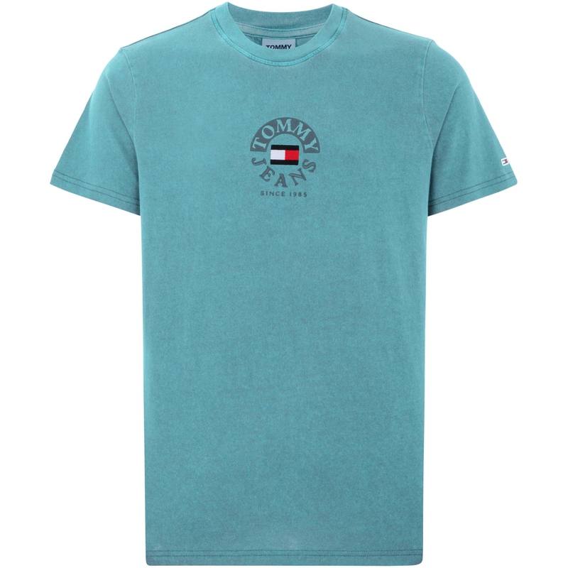 Tommy Hilfiger T Shirts Unisex Sky Blue CTE Crew Neck Thin Straight Fit