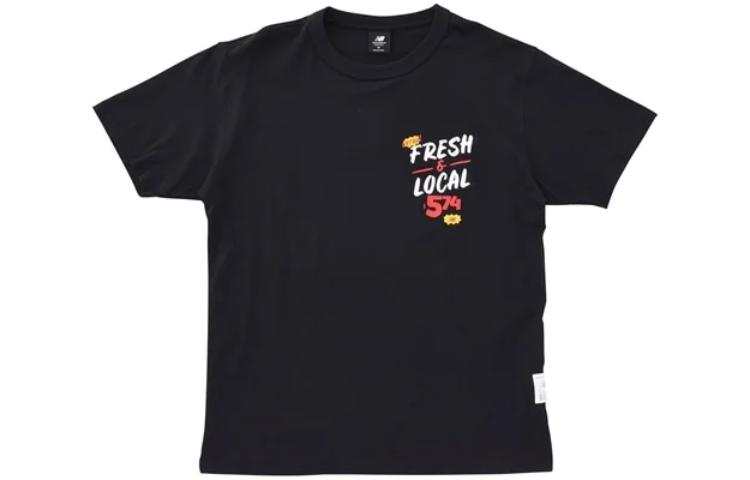 New Balance New Balance Esse Reimagined T Shirts Men's Black Crew Neck Moderate Straight Fit