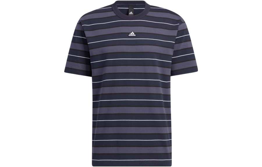 Adidas Adidas T Shirts Men's Blue Crew Neck Moderate Straight Fit