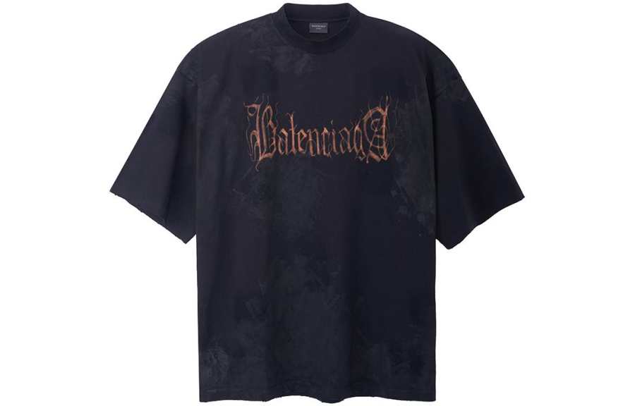 Balenciaga T Shirt Loose Fit Unisex Black