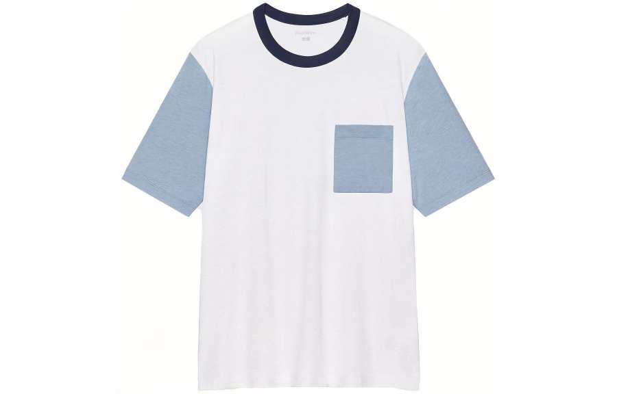 JW Anderson X UNIQLO T Shirts Men's Ivory Crew Neck Moderate Straight Fit