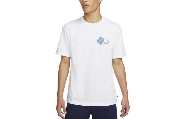 Nike Nike T Shirts Men's White Crew Neck Moderate Straight Fit