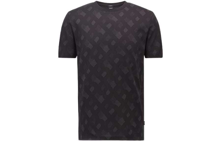 HUGO BOSS T Shirts Men's Black Crew Neck