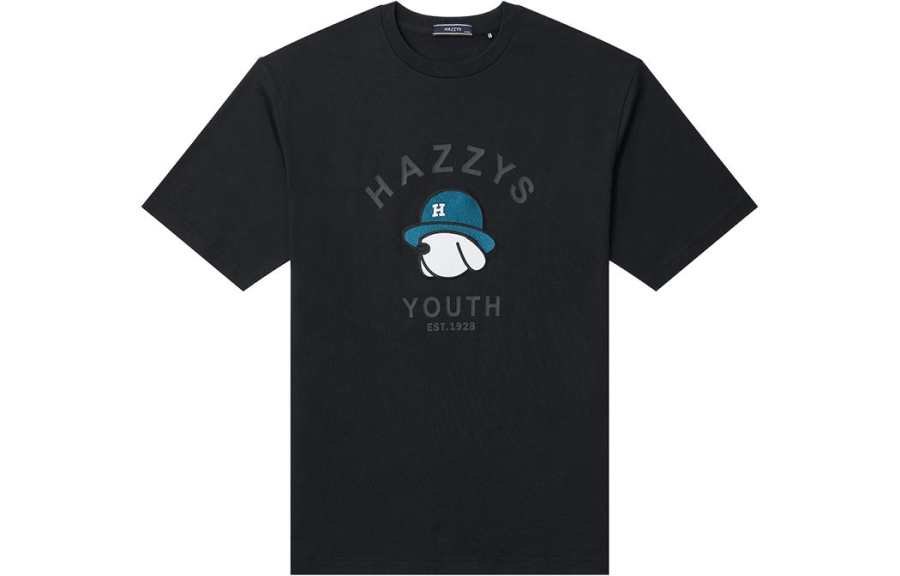 HAZZYS T Shirts Men's Crew Neck Moderate Straight Fit