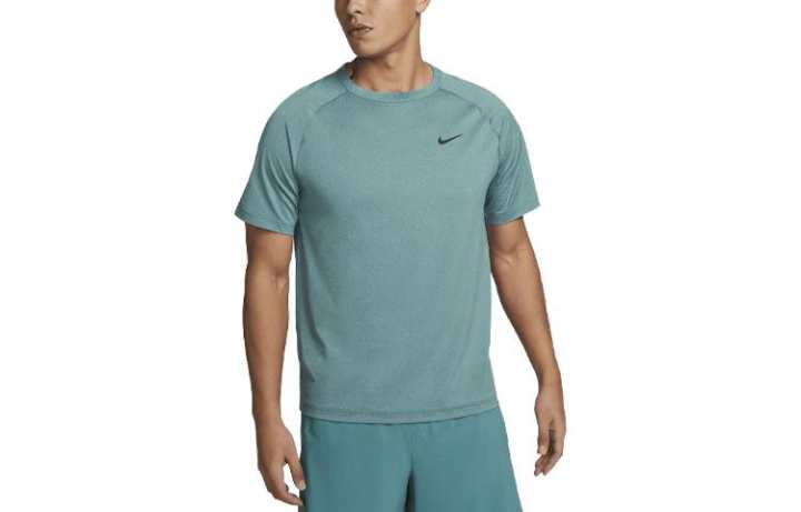 Nike Nike T Shirts Men's Peacock Green Crew Neck Moderate Straight Fit