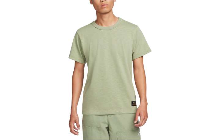 Nike Nike T Shirts Men's Oil Green Crew Neck Moderate Straight Fit