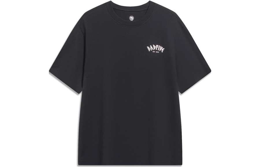 Li-Ning Li Ning T Shirts Men's Crew Neck Moderate Straight Fit