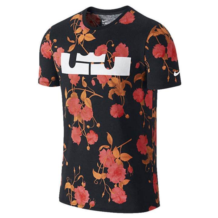 Nike Nike T Shirts Men's Black Crew Neck Moderate Straight Fit