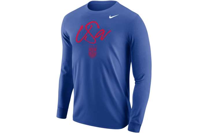 Nike Nike T Shirts Men's Blue Crew Neck Moderate Straight Fit