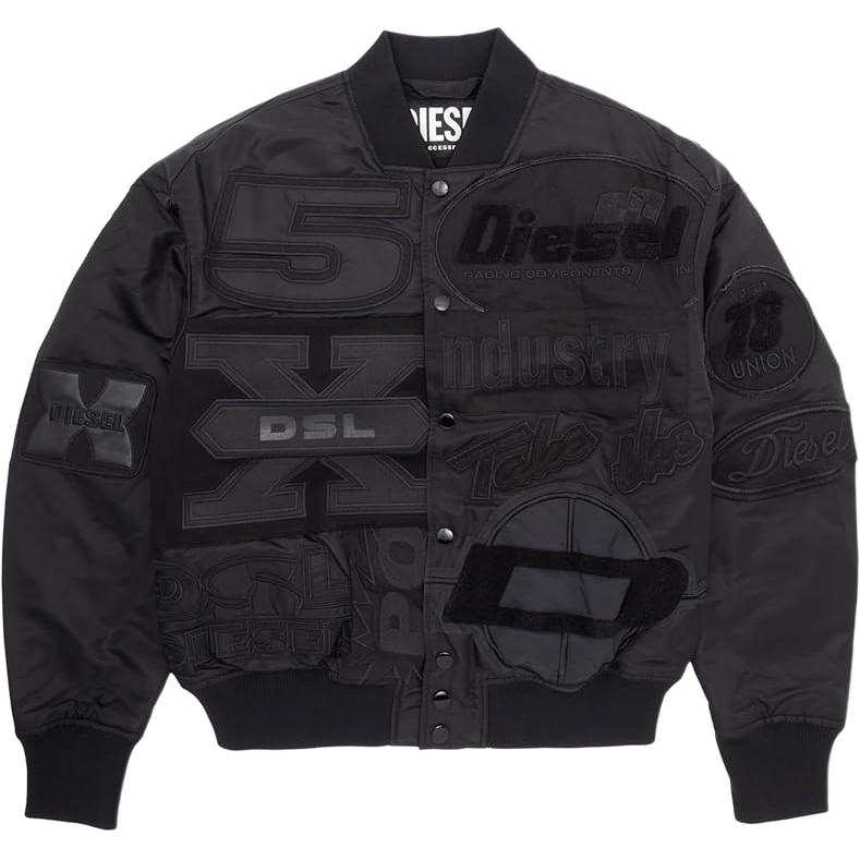DIESEL DIESEL SS25 Baseball Jacket Men's Black