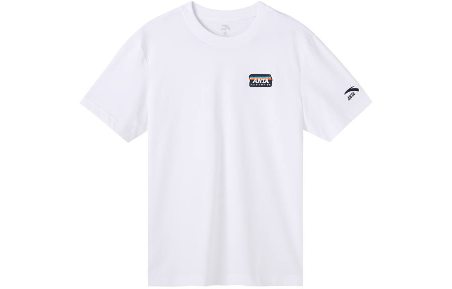 ANTA T Shirts Unisex White Crew Neck Moderate Straight Fit